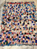 Vintage Moroccan BOUCHEROUITE rug BE454- 140x107 cm 4.5x3.5 FT