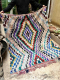 Vintage Moroccan BOUCHEROUITE rug BE452- 182x150 cm 5.9x4.9 FT
