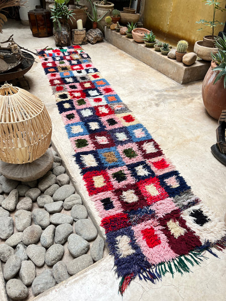 新品未使用　Moroccan boucherouite rug ポシャルウィット モロッコラグ・ミニボシャルウィット／E｜オルネ ド フォイユ公式