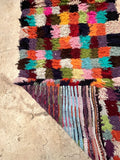Vintage Moroccan BOUCHEROUITE rug BE451- 230x75 cm 7.5x2.4 FT