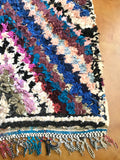 Vintage Moroccan BOUCHEROUITE rug BE432- 267 x 100 cm /8.7 x 3.3 FT