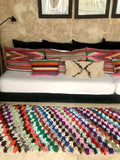 Vintage Moroccan BOUCHEROUITE rug BE444- 210 x 82 cm /6.4 x 2.7 FT