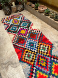 Vintage Moroccan BOUCHEROUITE rug BE462- 290x95 cm 9.5x2.8 FT