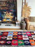 Vintage Moroccan BOUCHEROUITE rug BE457- 226x90 cm 7.4x2.9 FT
