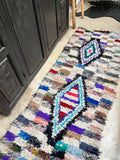 Vintage Moroccan BOUCHEROUITE rug BE456- 246x85 cm 8x2.8 FT