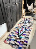Vintage Moroccan BOUCHEROUITE rug BE456- 246x85 cm 8x2.8 FT