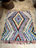 Vintage Moroccan BOUCHEROUITE rug BE452- 182x150 cm 5.9x4.9 FT