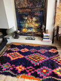 Vintage Moroccan BOUCHEROUITE rug BE460- 190x136 cm 6.2x4.4 FT