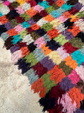 Vintage Moroccan BOUCHEROUITE rug BE451- 230x75 cm 7.5x2.4 FT
