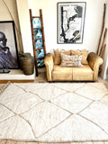 Moroccan BENI OUARAIN rug BO193 - 252 x 158 cm/ 8.2 x 5.2 FT