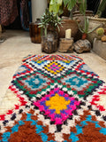 Vintage Moroccan BOUCHEROUITE rug BE462- 290x95 cm 9.5x2.8 FT