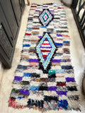 Vintage Moroccan BOUCHEROUITE rug BE456- 246x85 cm 8x2.8 FT