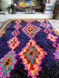 Vintage Moroccan BOUCHEROUITE rug BE460- 190x136 cm 6.2x4.4 FT