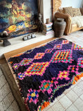 Vintage Moroccan BOUCHEROUITE rug BE460- 190x136 cm 6.2x4.4 FT