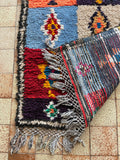 Vintage Moroccan BOUCHEROUITE rug BE457- 226x90 cm 7.4x2.9 FT