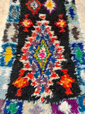 Vintage Moroccan BOUCHEROUITE rug BE449- 250x73 cm 8.2x2.4 FT