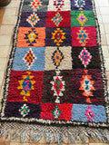Vintage Moroccan BOUCHEROUITE rug BE457- 226x90 cm 7.4x2.9 FT
