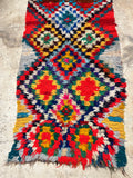 Vintage Moroccan BOUCHEROUITE rug BE462- 290x95 cm 9.5x2.8 FT