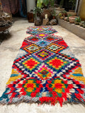Vintage Moroccan BOUCHEROUITE rug BE462- 290x95 cm 9.5x2.8 FT