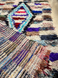 Vintage Moroccan BOUCHEROUITE rug BE456- 246x85 cm 8x2.8 FT