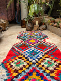 Vintage Moroccan BOUCHEROUITE rug BE462- 290x95 cm 9.5x2.8 FT
