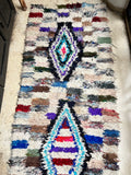 Vintage Moroccan BOUCHEROUITE rug BE456- 246x85 cm 8x2.8 FT