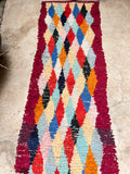 Vintage Moroccan BOUCHEROUITE rug BE465- 346x75 cm 11.3x2.5 FT