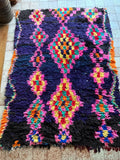 Vintage Moroccan BOUCHEROUITE rug BE460- 190x136 cm 6.2x4.4 FT