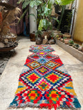 Vintage Moroccan BOUCHEROUITE rug BE462- 290x95 cm 9.5x2.8 FT