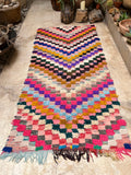 Vintage Moroccan BOUCHEROUITE rug BE469- 234x114 cm 7.7x3.7 FT