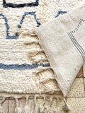 Moroccan BENI OUARAIN rug BO197- 260 x 153 cm/ 8.5 x 5 FT