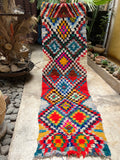 Vintage Moroccan BOUCHEROUITE rug BE462- 290x95 cm 9.5x2.8 FT