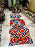 Vintage Moroccan BOUCHEROUITE rug BE462- 290x95 cm 9.5x2.8 FT