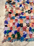 Vintage Moroccan BOUCHEROUITE rug BE454- 140x107 cm 4.5x3.5 FT