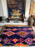 Vintage Moroccan BOUCHEROUITE rug BE460- 190x136 cm 6.2x4.4 FT