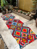 Vintage Moroccan BOUCHEROUITE rug BE462- 290x95 cm 9.5x2.8 FT