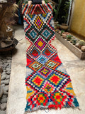 Vintage Moroccan BOUCHEROUITE rug BE462- 290x95 cm 9.5x2.8 FT