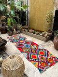 Vintage Moroccan BOUCHEROUITE rug BE462- 290x95 cm 9.5x2.8 FT