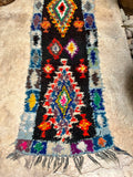 Vintage Moroccan BOUCHEROUITE rug BE449- 250x73 cm 8.2x2.4 FT