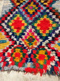 Vintage Moroccan BOUCHEROUITE rug BE462- 290x95 cm 9.5x2.8 FT