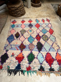 Vintage Moroccan BOUCHEROUITE rug BE453- 205x146 cm 6.7x4.7 FT