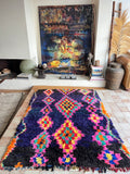 Vintage Moroccan BOUCHEROUITE rug BE460- 190x136 cm 6.2x4.4 FT