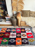 Vintage Moroccan BOUCHEROUITE rug BE457- 226x90 cm 7.4x2.9 FT