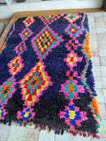 Vintage Moroccan BOUCHEROUITE rug BE460- 190x136 cm 6.2x4.4 FT