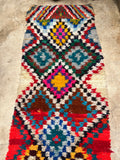 Vintage Moroccan BOUCHEROUITE rug BE462- 290x95 cm 9.5x2.8 FT