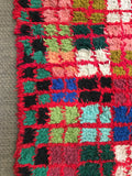 Vintage Moroccan BOUCHEROUITE rug BE429- 250 x 110 cm /8.2 x 3.6 FT