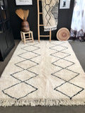 Moroccan BENI OUARAIN rug BO168 - 230 x 165 cm/ 7.5 x 5.4 FT