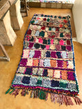 Vintage Moroccan BOUCHEROUITE rug BE442- 192 x 90 cm /6.3 x 2.9 FT