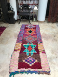Vintage Moroccan BOUCHEROUITE rug BE421- 262 x 60 cm /8.6 x 2 FT
