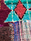 Vintage Moroccan BOUCHEROUITE rug BE421- 262 x 60 cm /8.6 x 2 FT